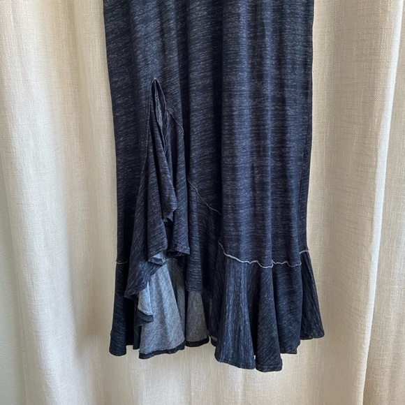 Free People Black Beach Havana Ruffle Maxi Tee T-Shirt Dress - Picture 5 of 12